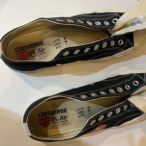 Comme des Garcons play converse chuck taulor hidden heart low top sneaker BLACK